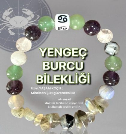 Doğaltaş YENGEÇ burcu bileklik