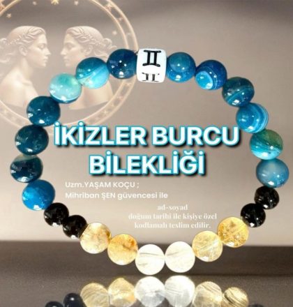 Doğaltaş İKİZLER Burcu bilekliği